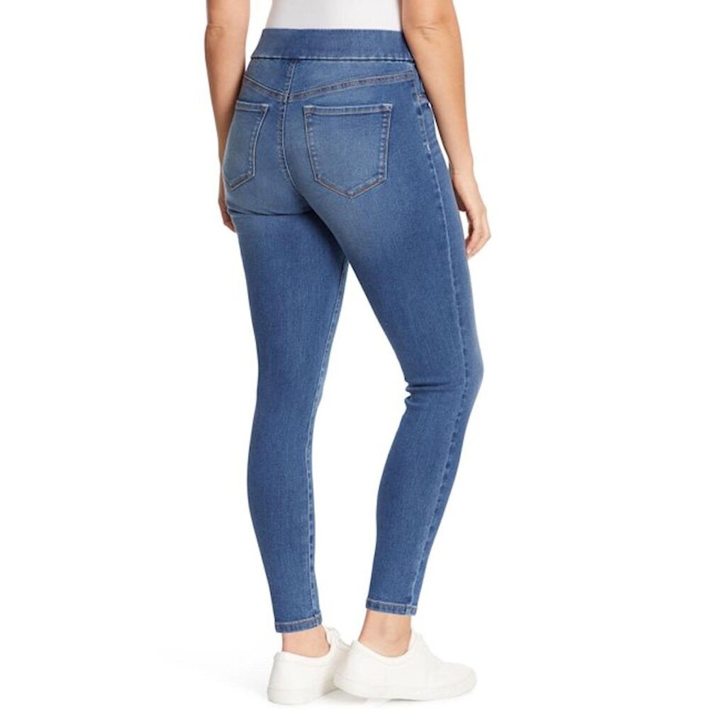 NINE WEST Women's Heidi Ready-to-go Pull on Legging Jeans Franklin Blue 12 - Picture 3 of 3